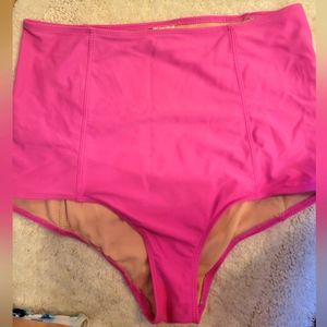 KORTNI JEANE high waist pink swim bottoms